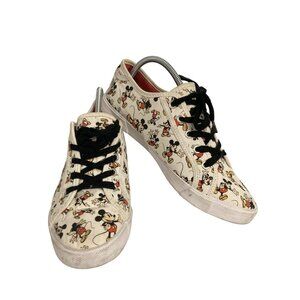 Disney Mickey Mouse Womens Size 9 white Canvas Casual Shoes Sneakers